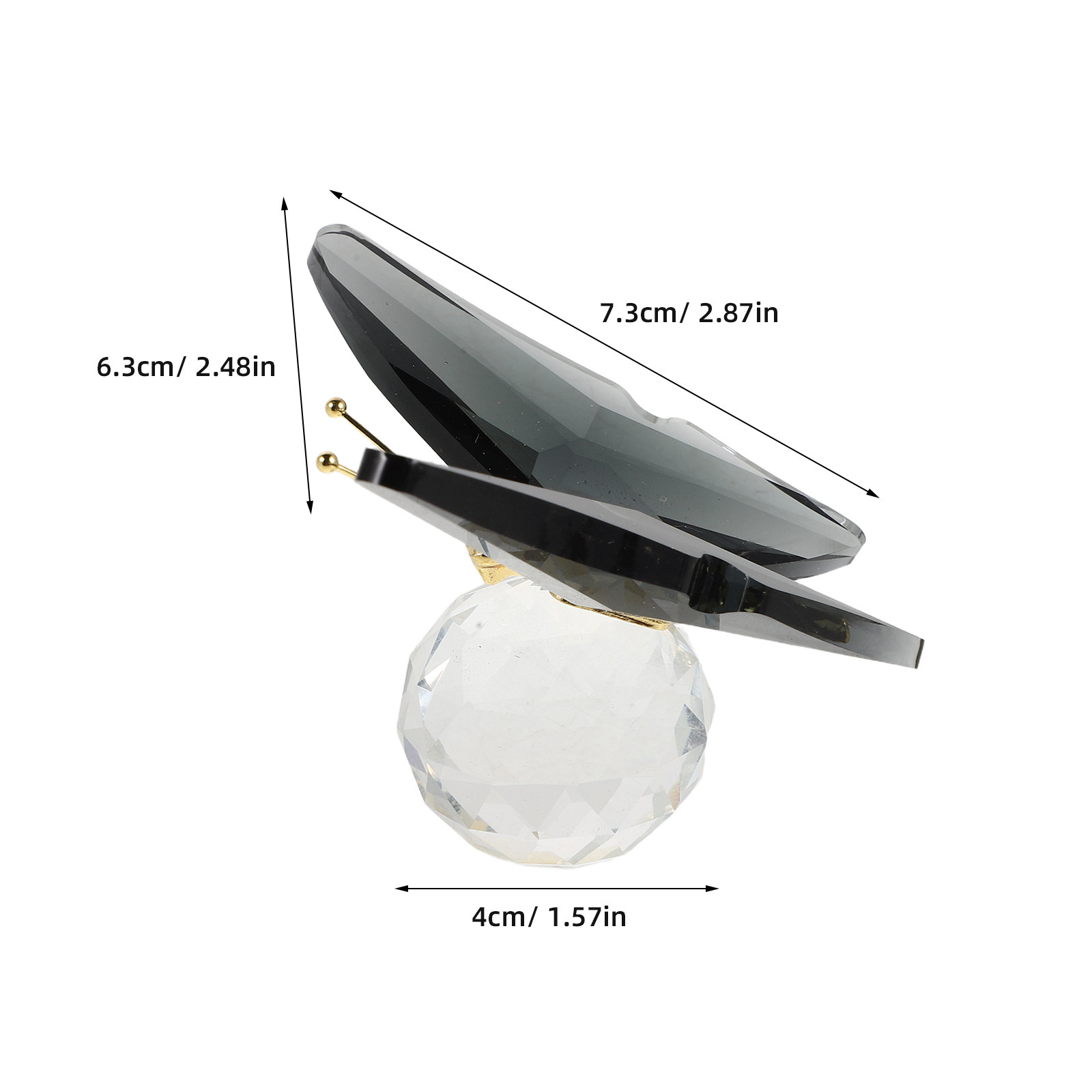 Glass Butterfly Paperweight Cr - Crystal Ball Decor ulasan dan harga
