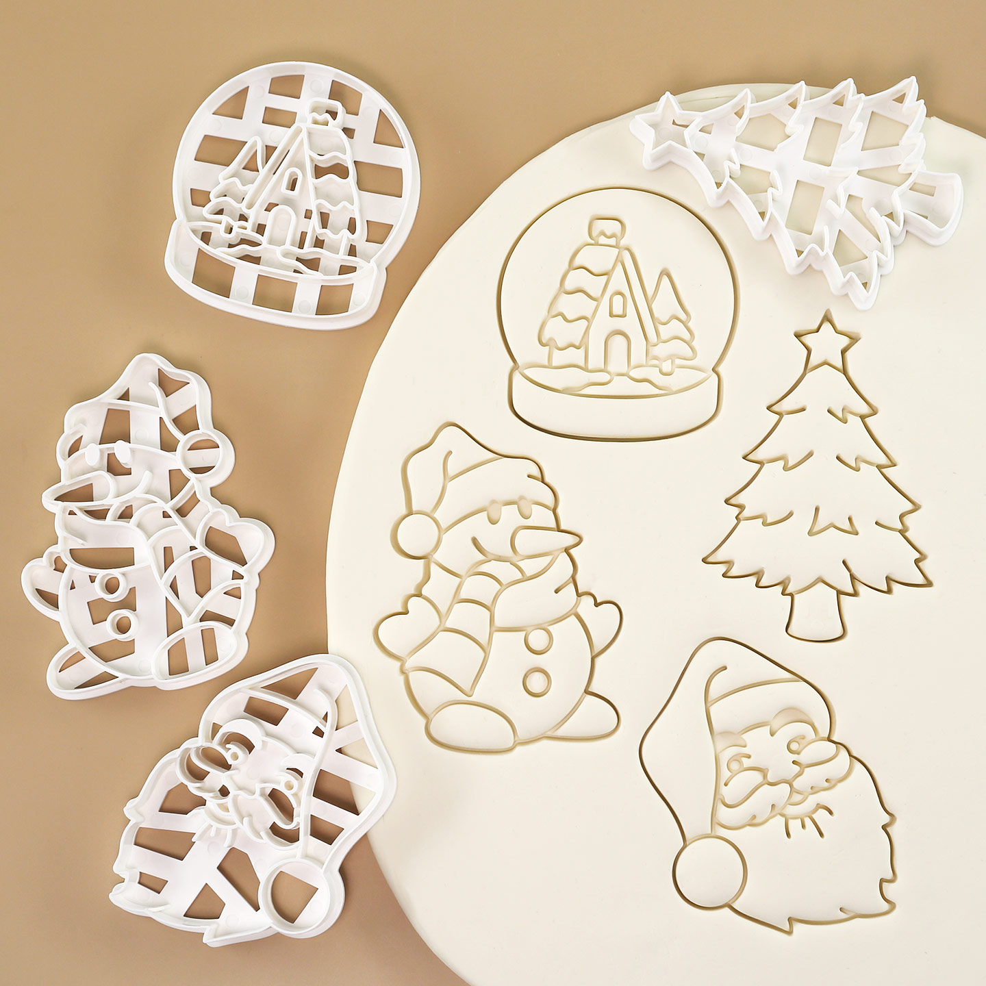 4 Pcs Christmas Cookie Cutter  - Crystal Ball Decor ulasan dan harga