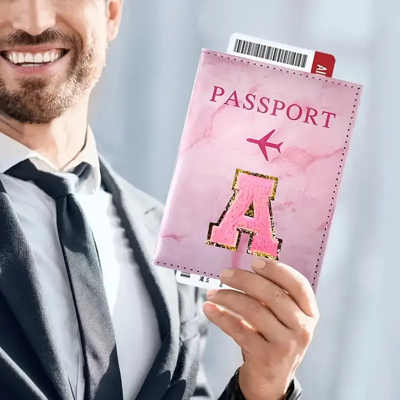 Pink PU Leather Passport Holde - Leather Passport Cover ulasan dan harga