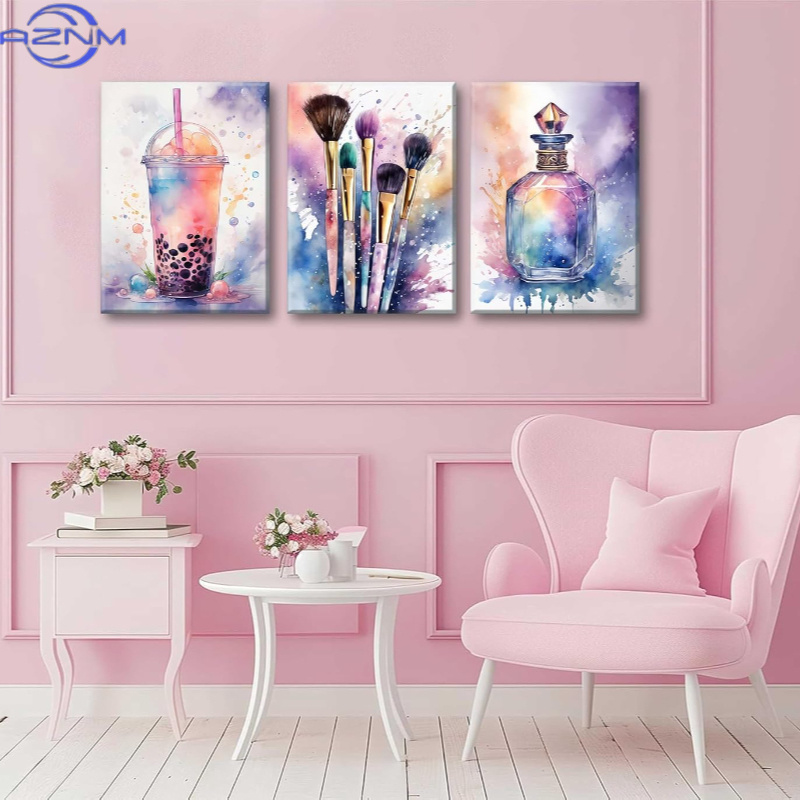 3pcs Luxury Watercolor Sweet E - Luxury Lifestyle Pictures ulasan dan harga
