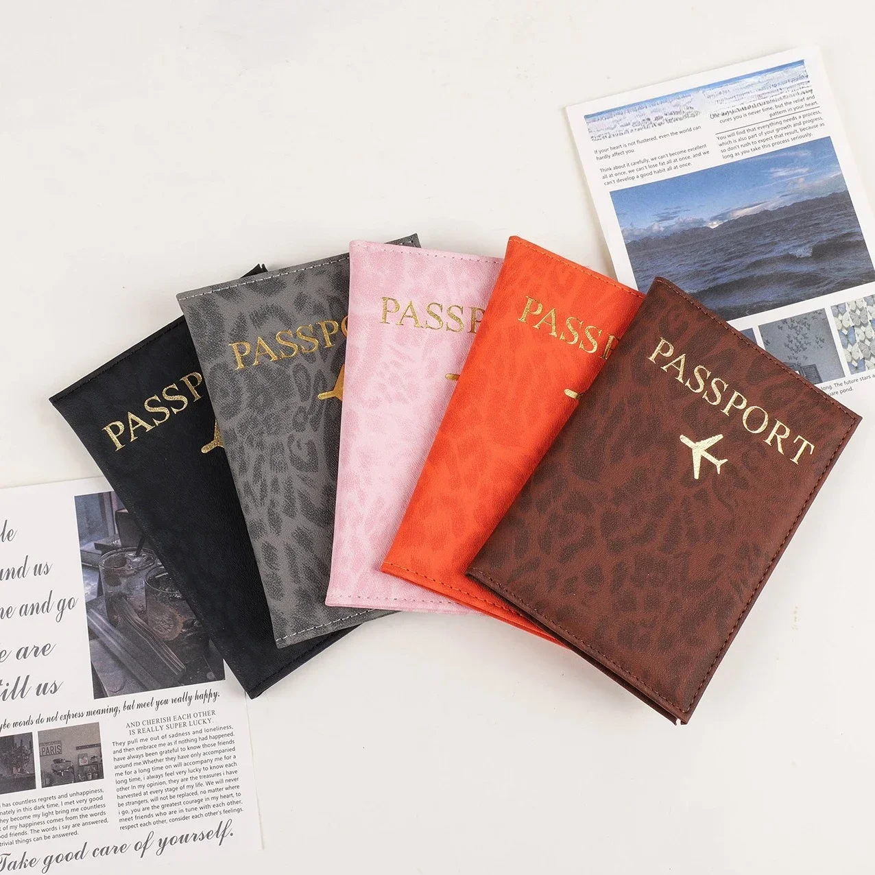 Leopard Print Travel Passport  - Leather Passport Cover ulasan dan harga