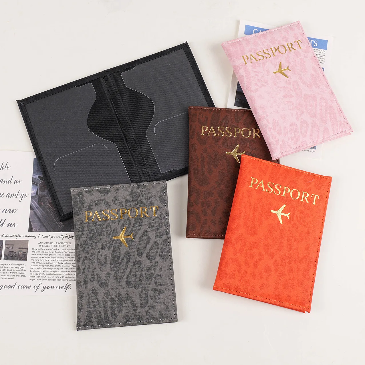 Leopard Print Travel Passport  - Leather Passport Cover ulasan dan harga