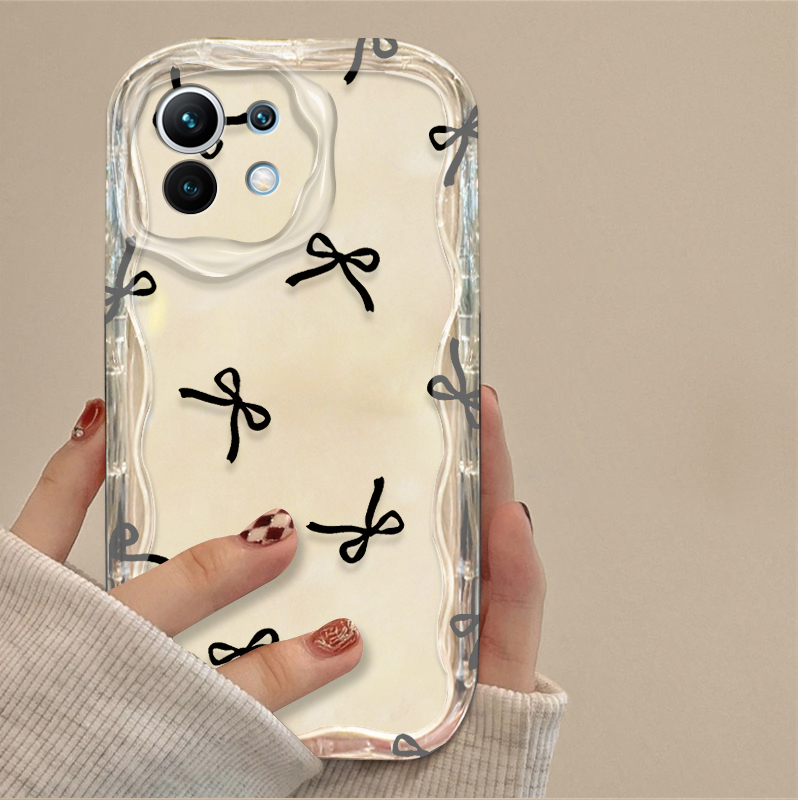 Black Bowknot love Heart Case  - Xiaomi Poco X6 ulasan dan harga